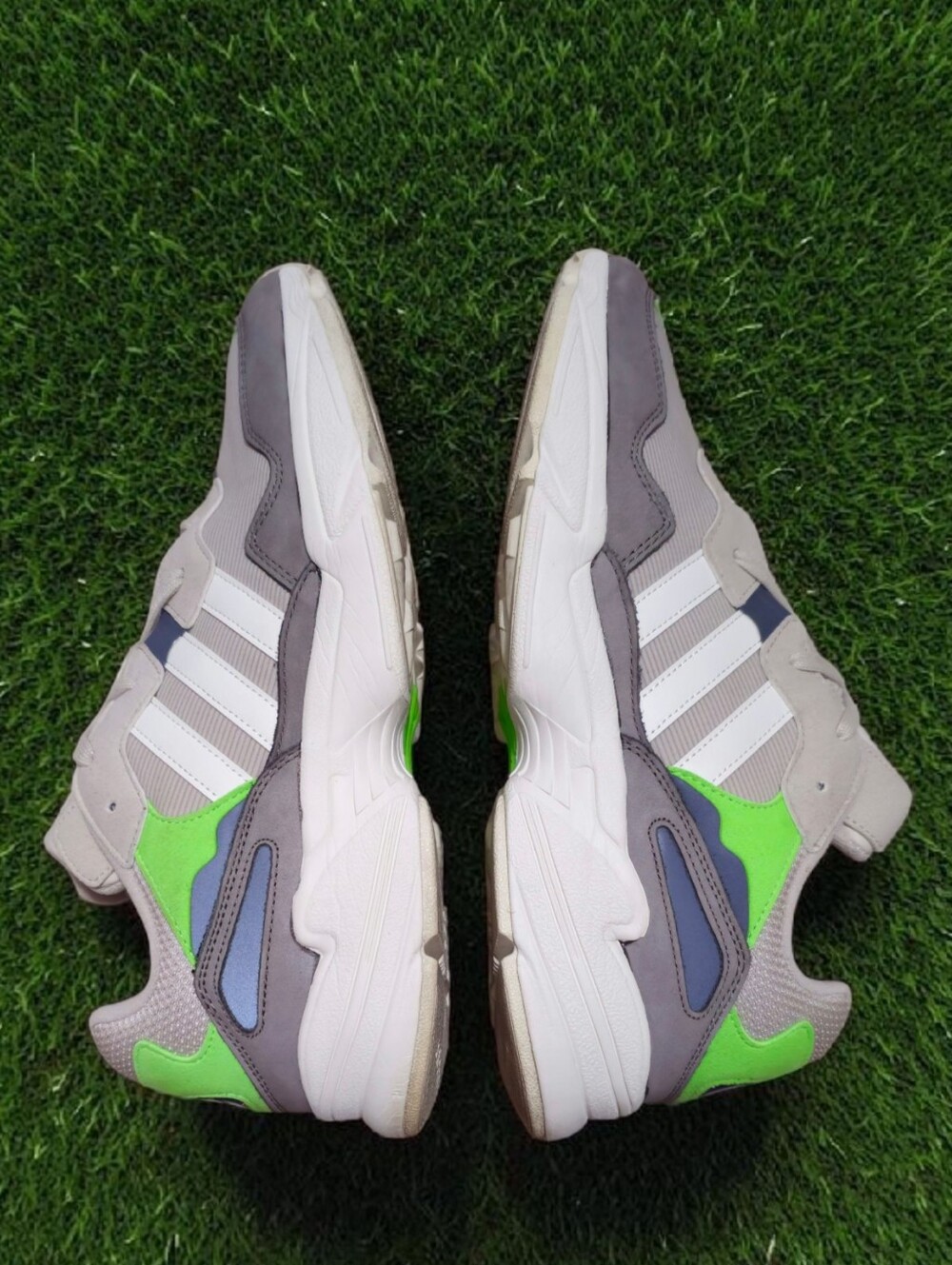 Adidas Yung-96 Off White Solar Green Size 11.5 Used No Box